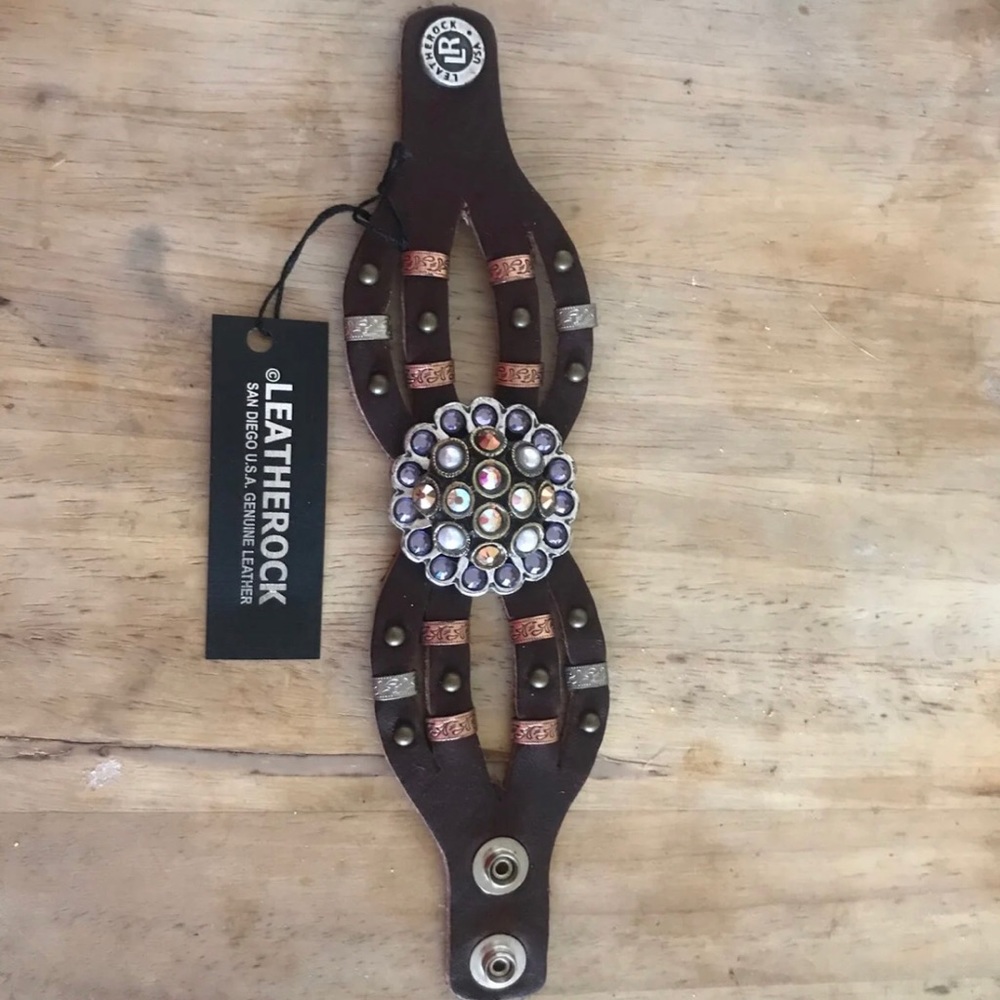 Leather Rock bracelet